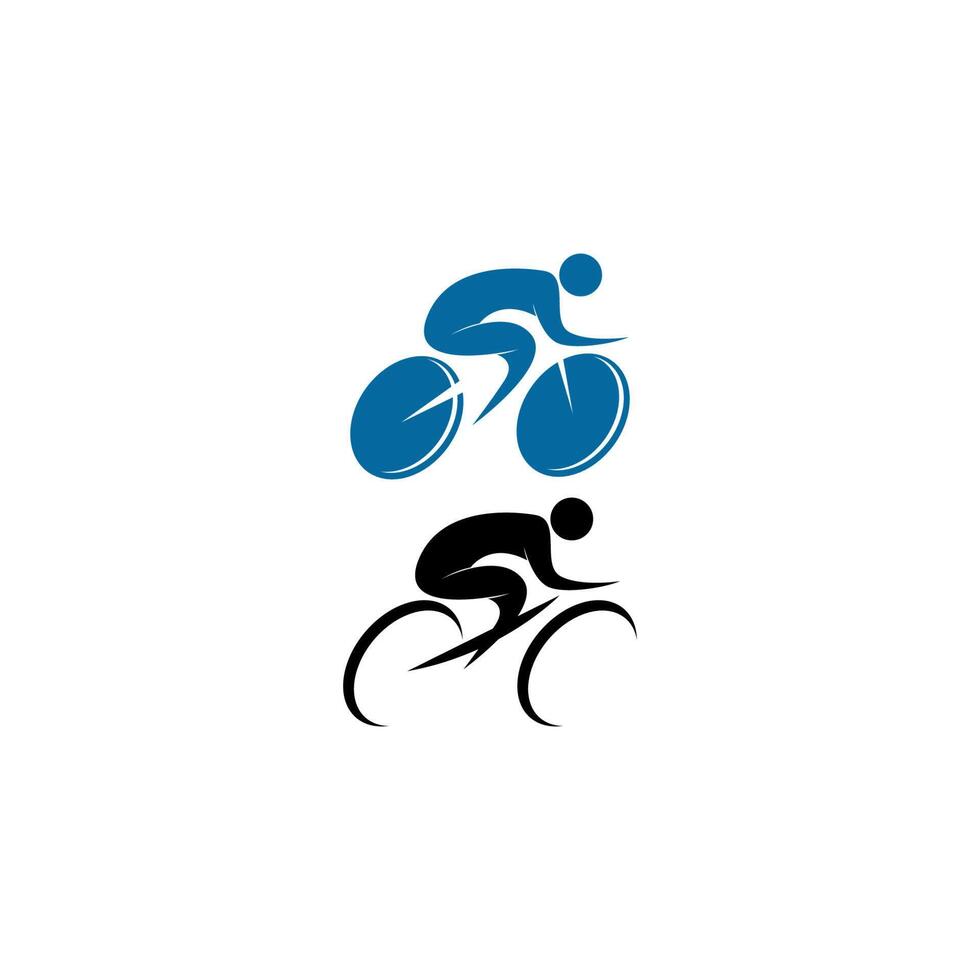 bicicletta. vettore di progettazione del logo dell'icona della bici. modello di concetto di ciclismo