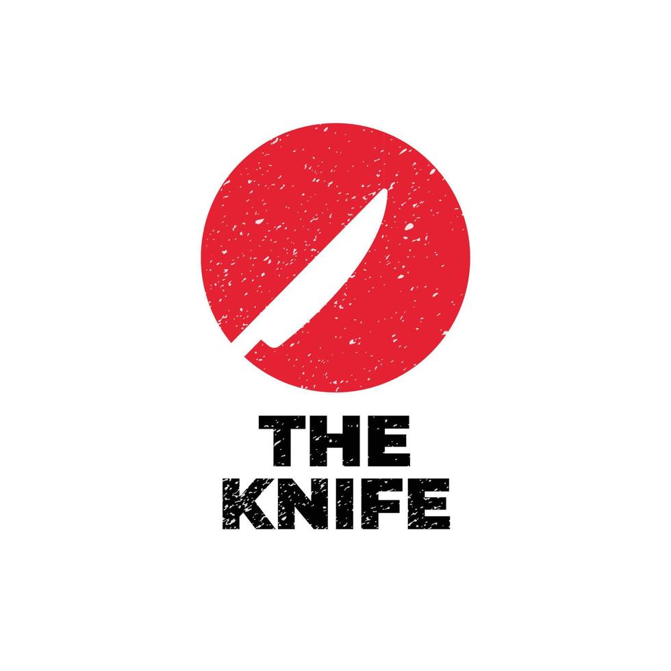 ispirazione per il design del logo del coltello in stile moderno. vettore