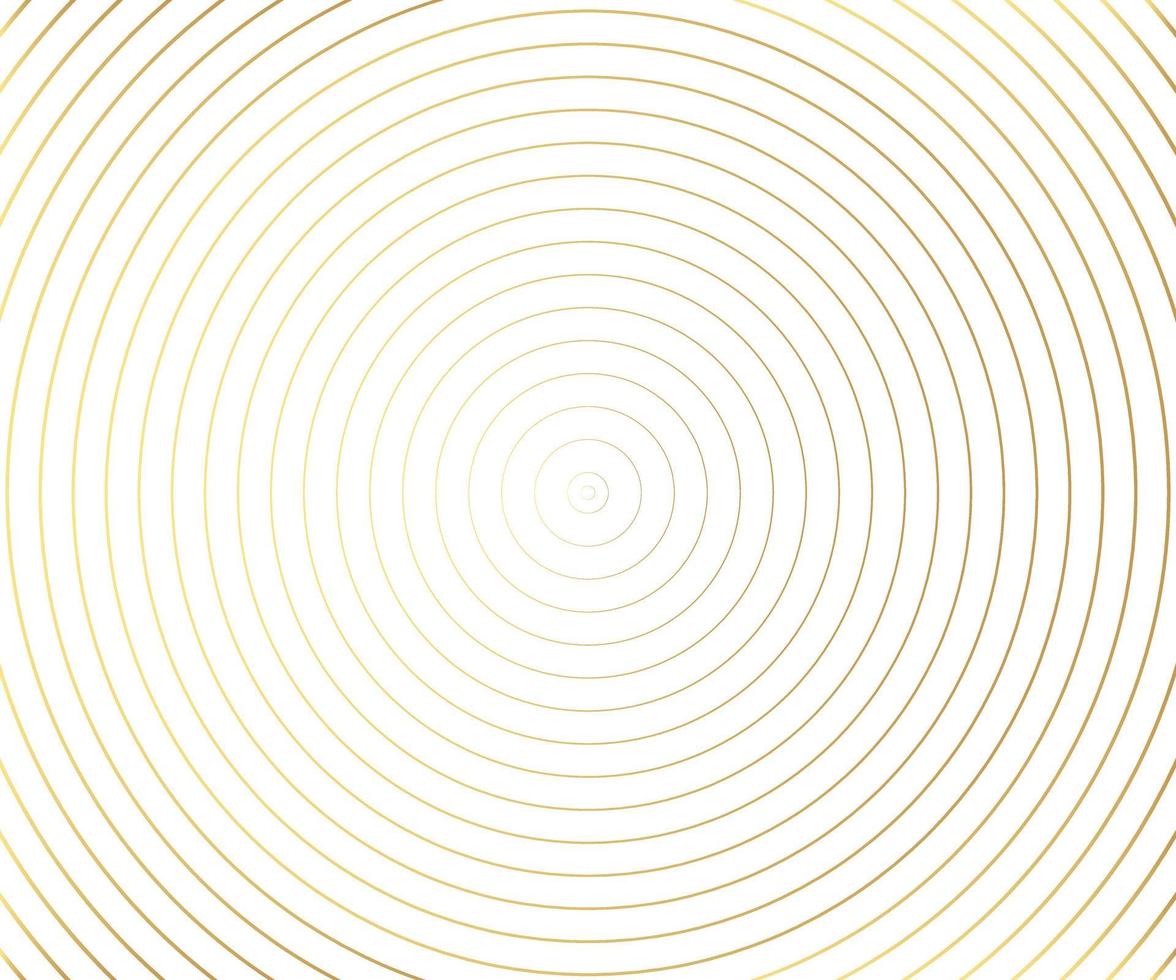 oro lussuoso motivo a cerchio con linee d'onda dorate sopra. sfondo astratto, illustrazione vettoriale