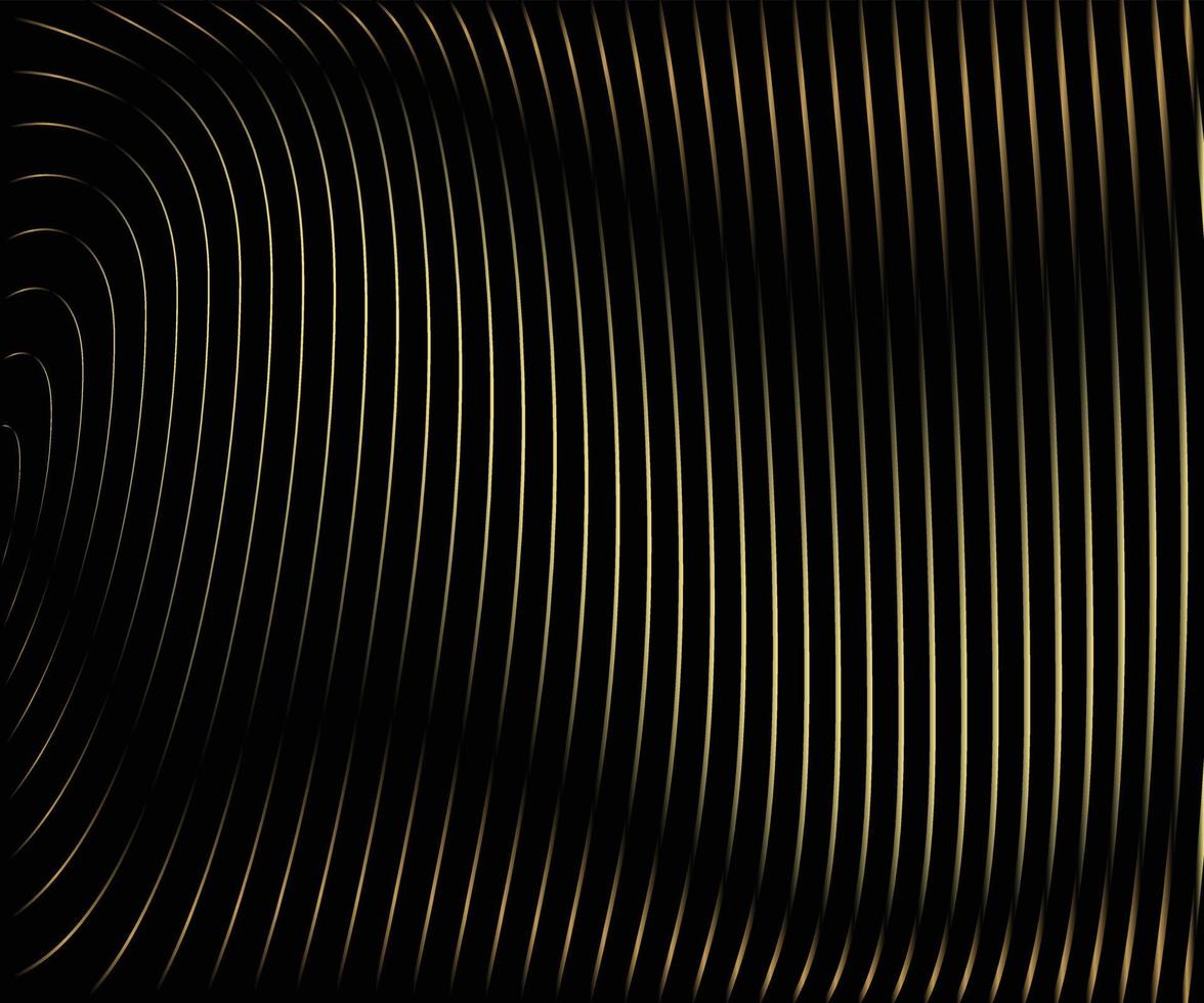 oro lussuoso motivo a cerchio con linee d'onda dorate sopra. sfondo astratto, illustrazione vettoriale