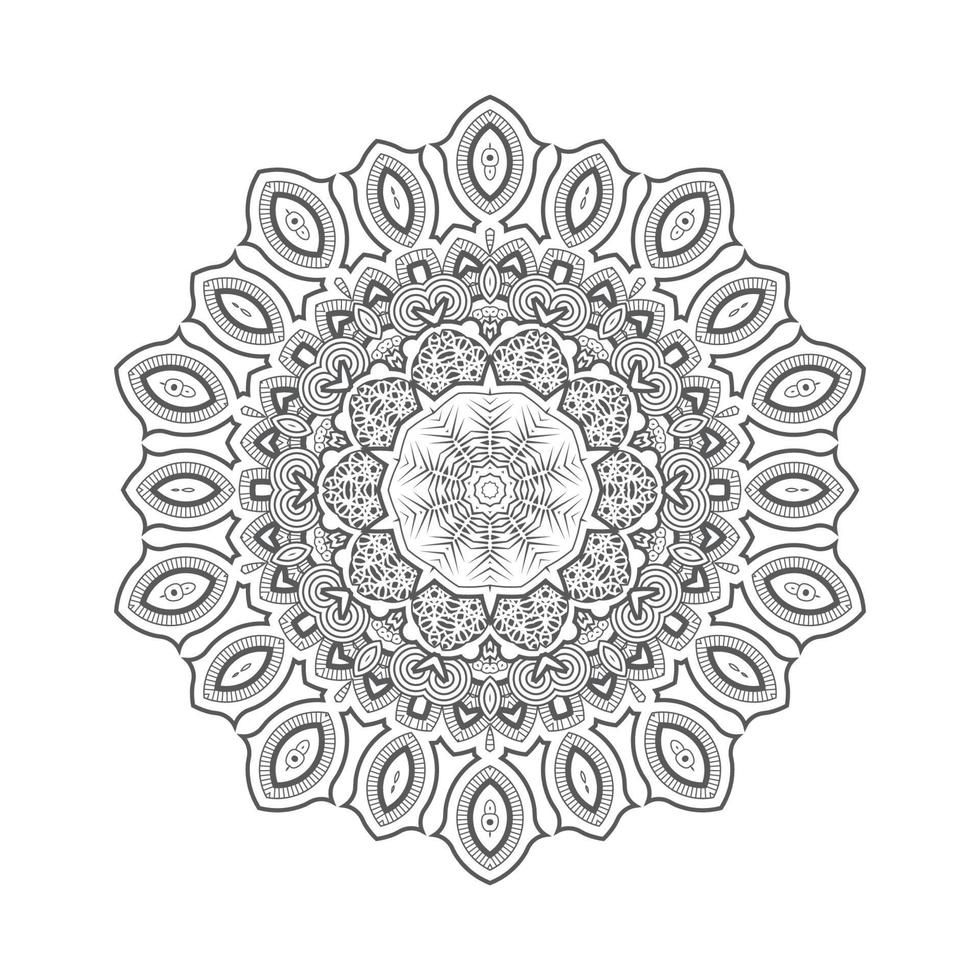 bella linea arte mandala vettore