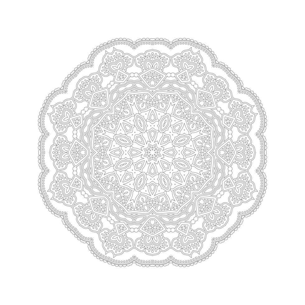 bella linea arte mandala vettore