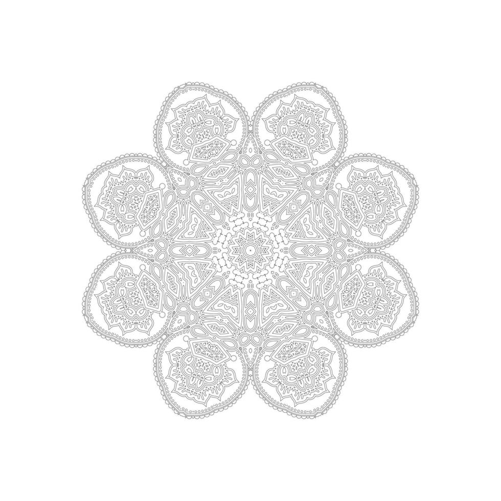 elegante design mandala line art vettore