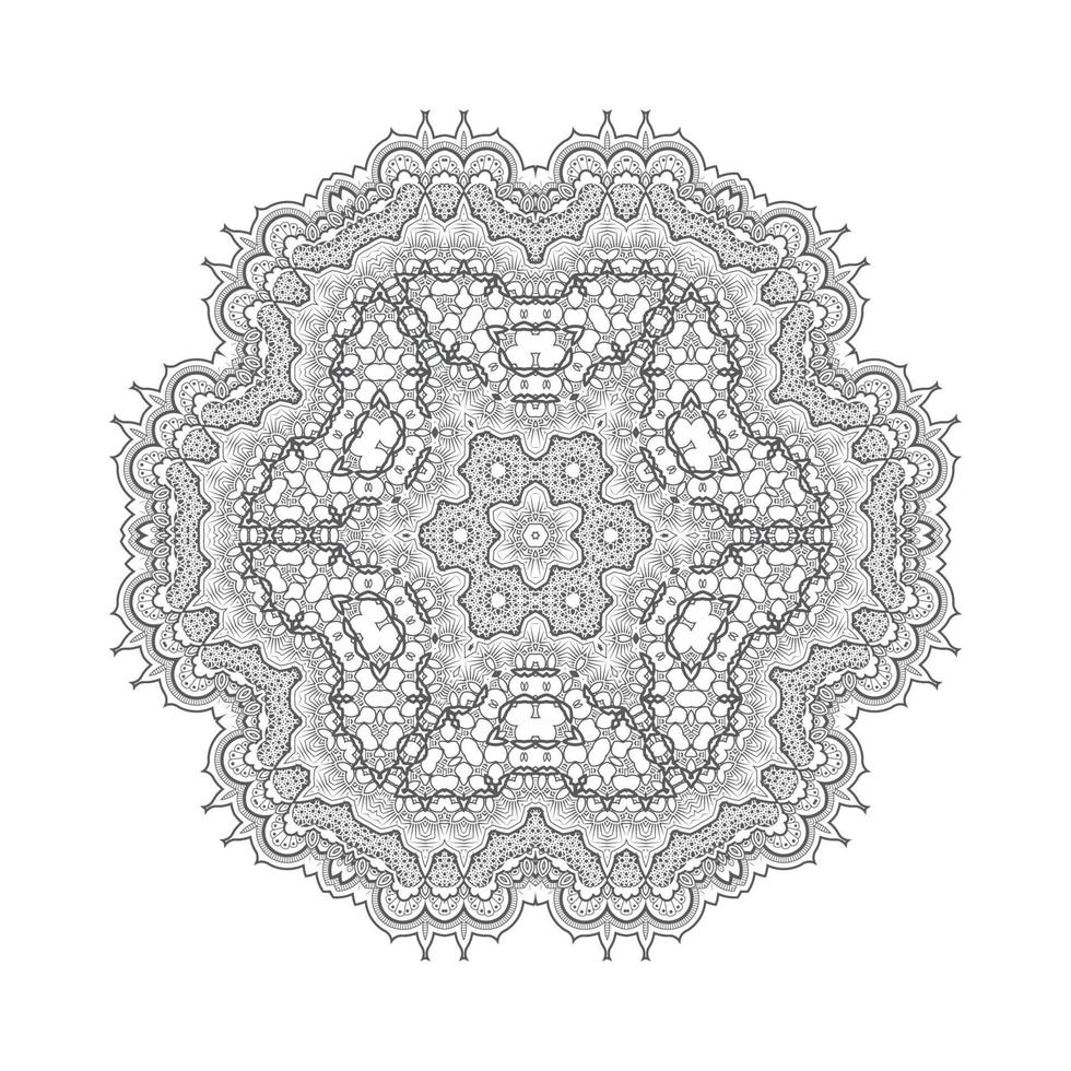 elegante design mandala line art vettore