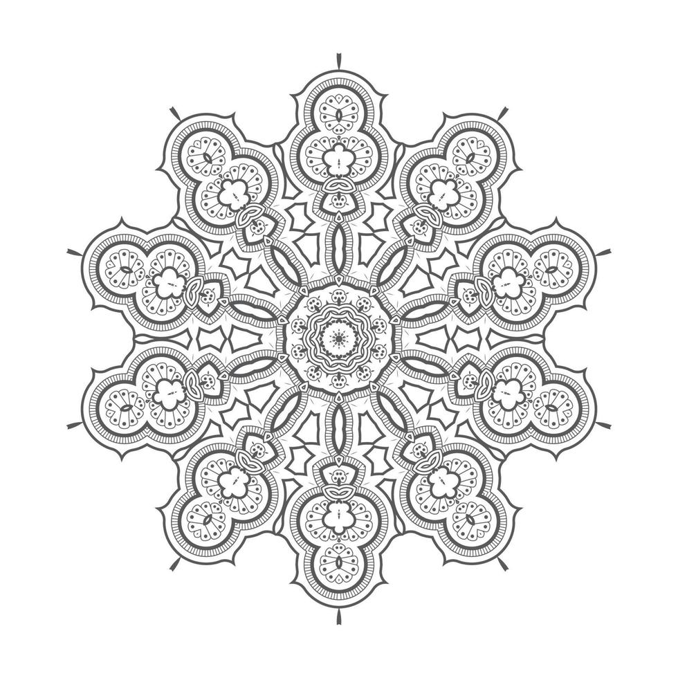 elegante design mandala line art vettore