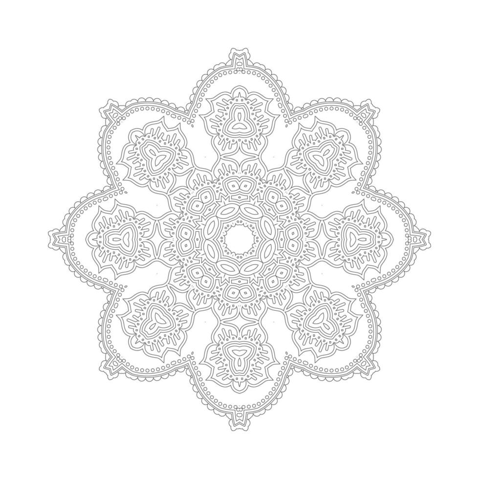 elegante design mandala line art vettore