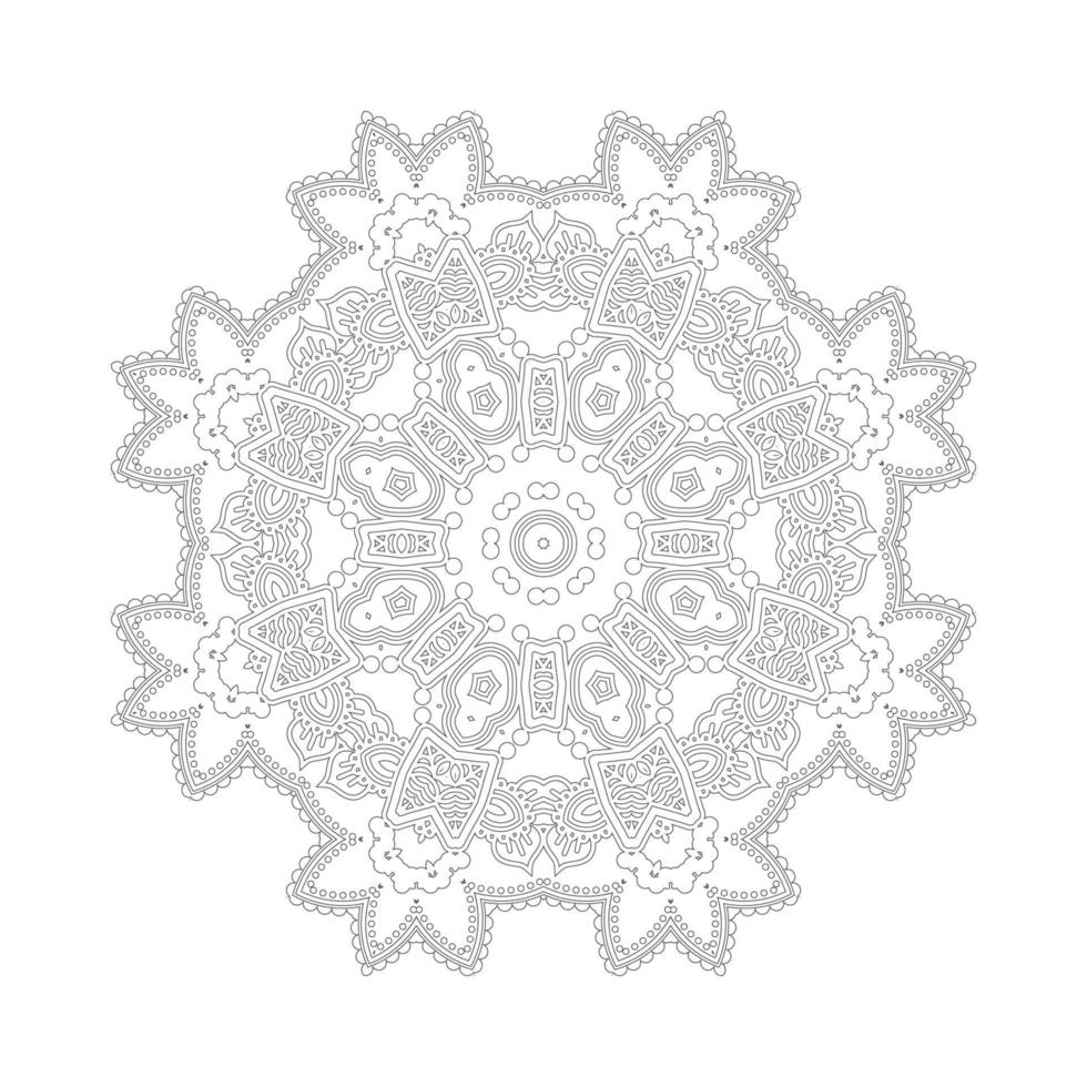 bella linea arte mandala vettore