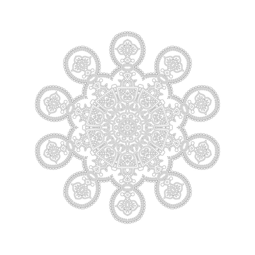 bellissimo design mandala line art vettore