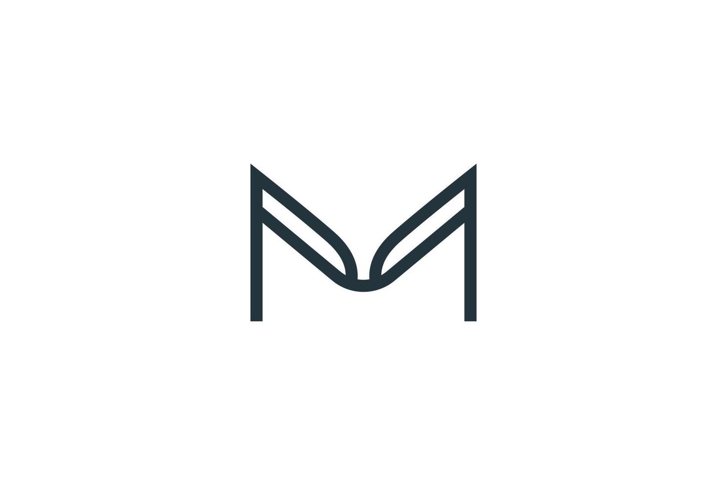 design semplice del logo della lettera m vettore