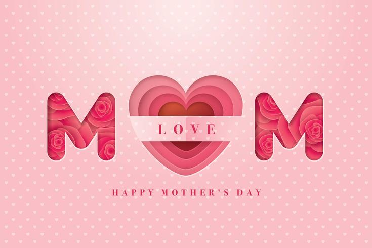 Carta di Happy Mothers Day vettore