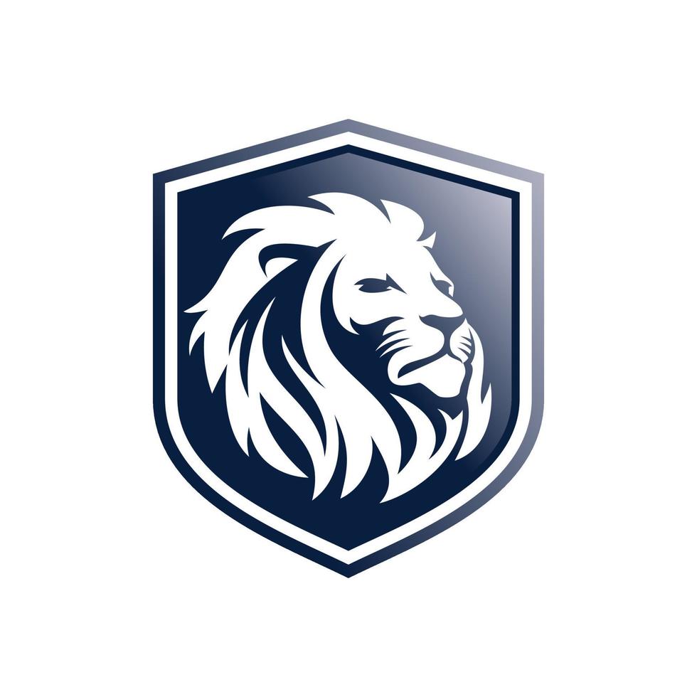 illustrazione vettoriale del modello di progettazione del logo della testa di leone