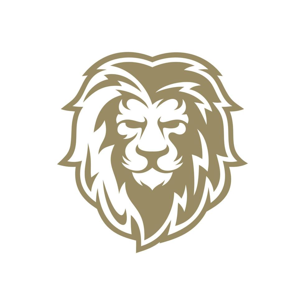 illustrazione vettoriale del modello di progettazione del logo della testa di leone
