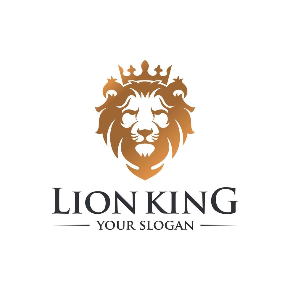 modello di vettore di immagine logo re leone di lusso