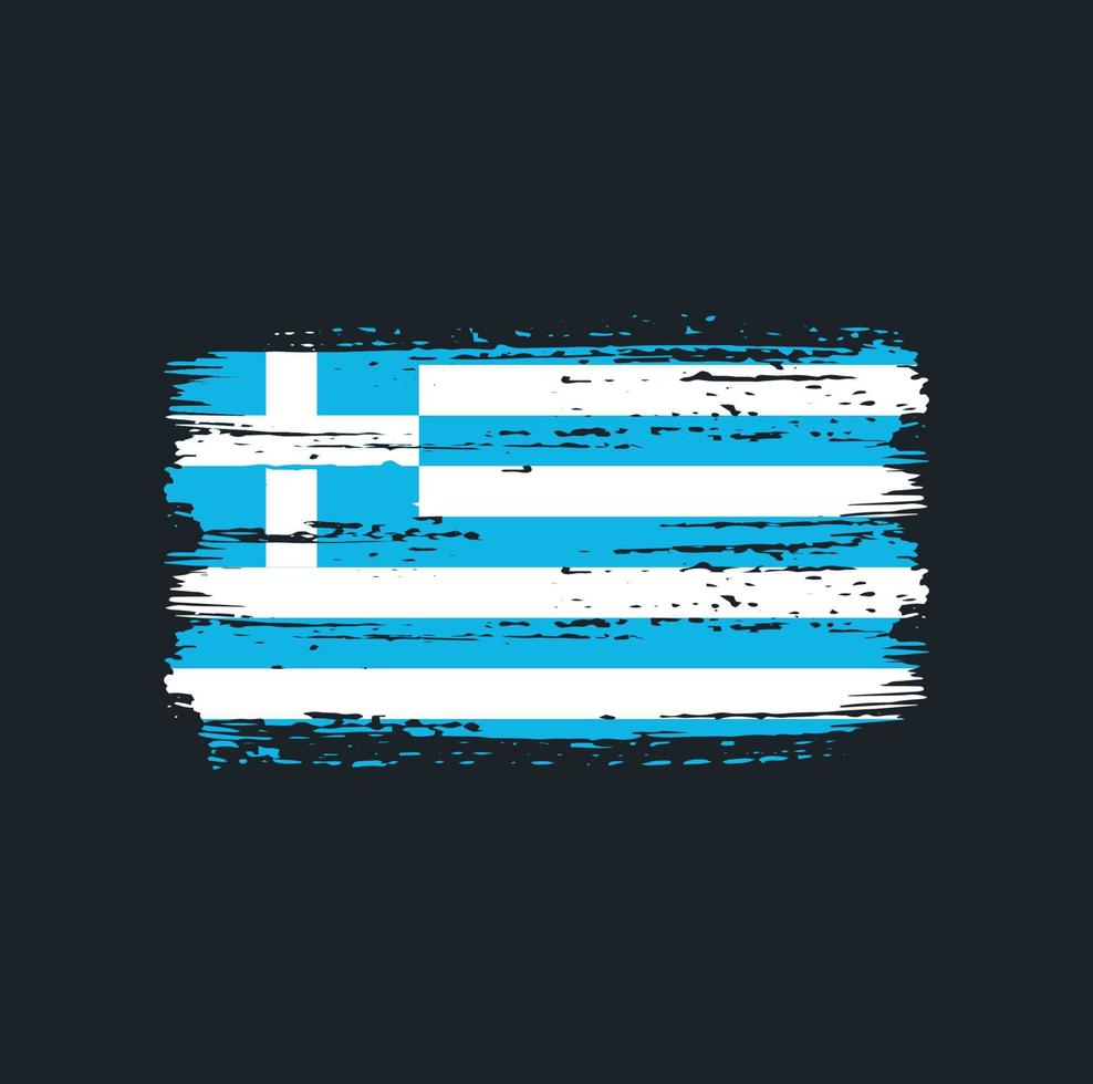 pennellate di bandiera della grecia. bandiera nazionale vettore