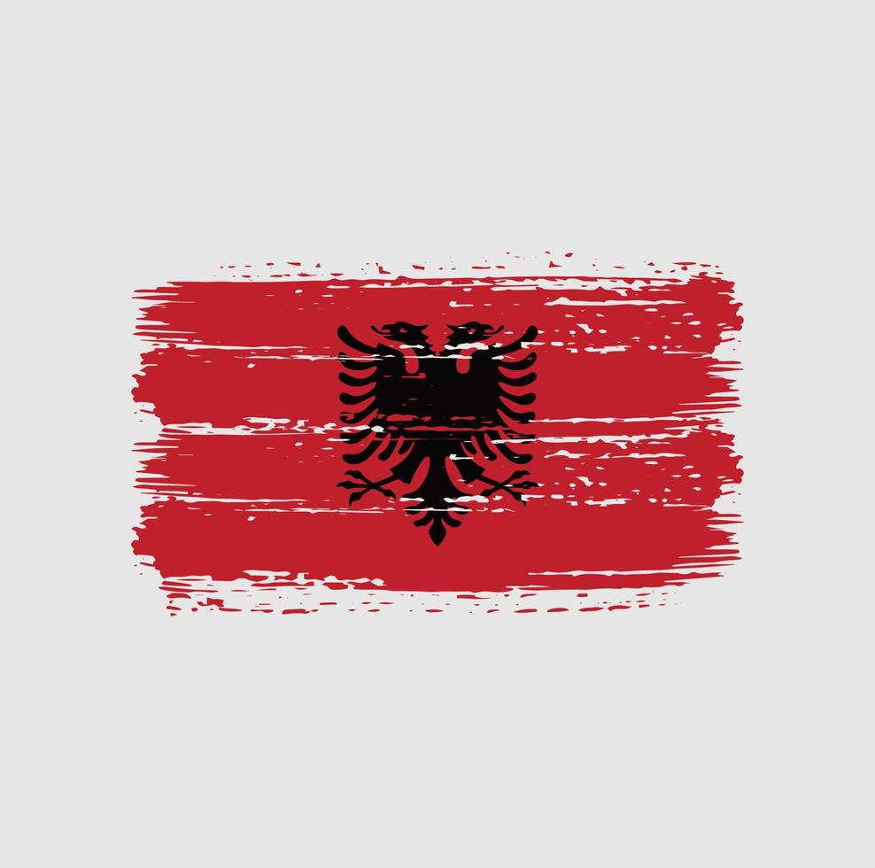 pennellate bandiera albania. bandiera nazionale vettore