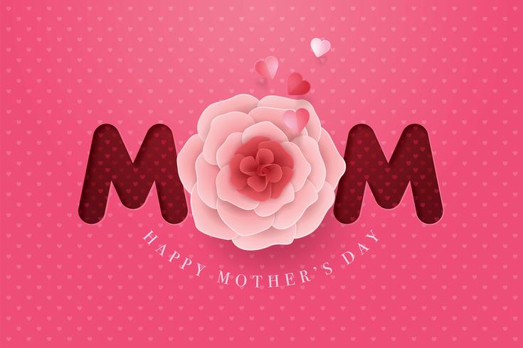 Carta festa della mamma carta Happy Mothers Day card vettore