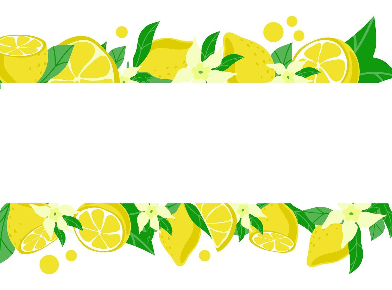 corona di festa decorata con limoni gialli maturi e fiocco di nastro verde isolato su sfondo bianco. campione di poster, invito a una festa, banner festivo, carta. illustrazione del primo piano del fumetto di vettore. vettore