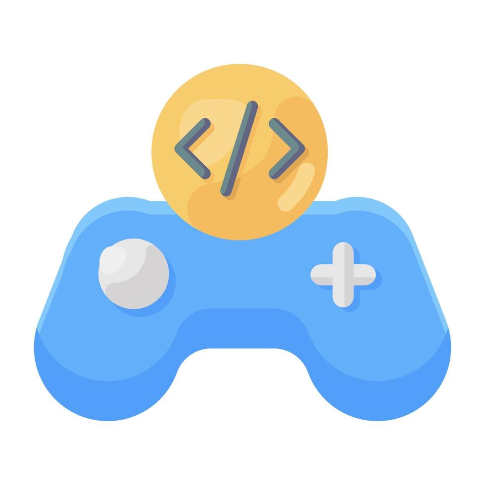 icona modificabile dello sviluppo del gioco, vettore piatto