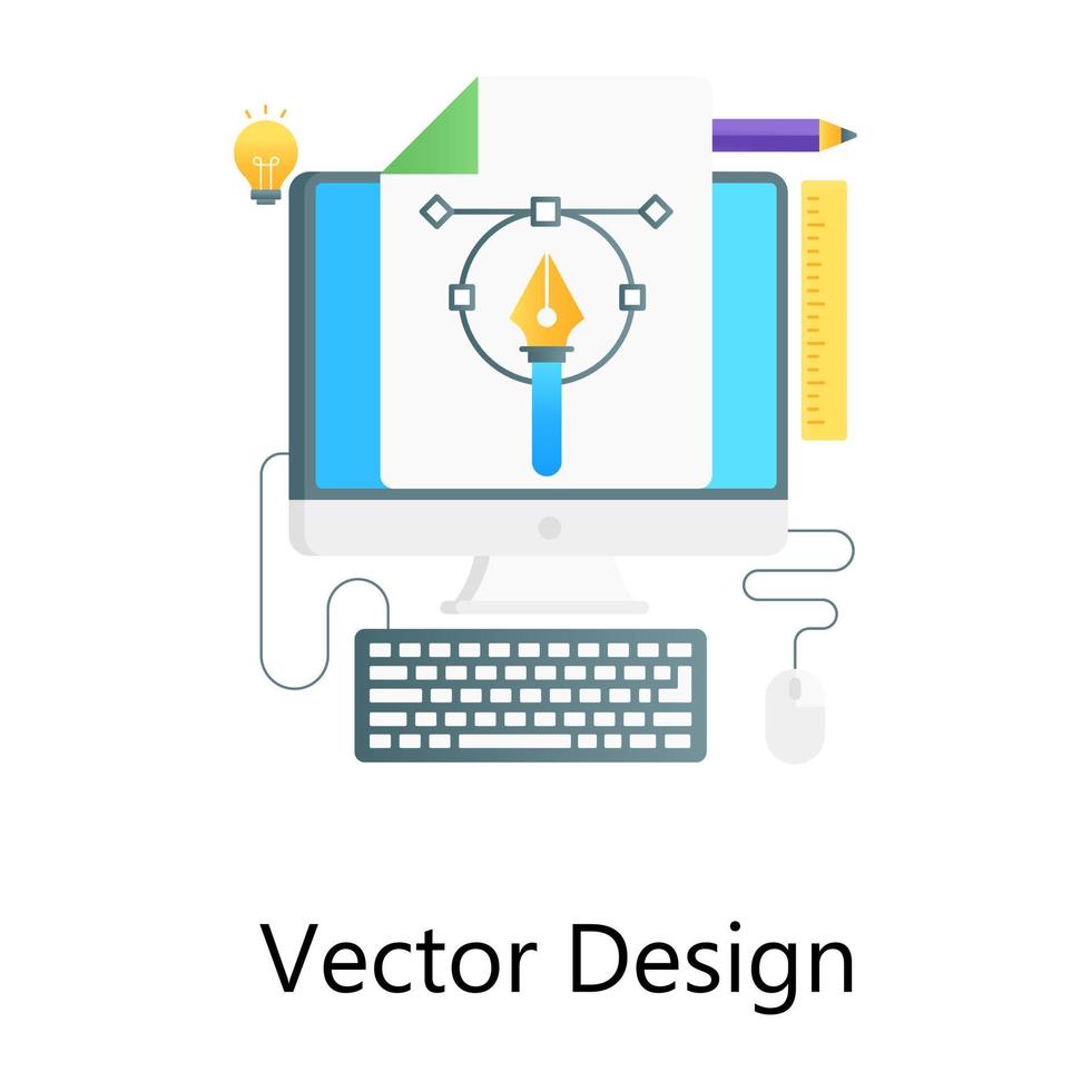 icona del concetto di gradiente piatto del disegno vettoriale