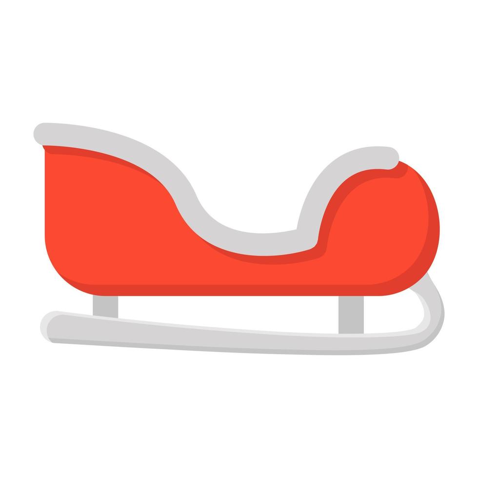un'icona del design della slitta di Babbo Natale in uno stile piatto moderno vettore