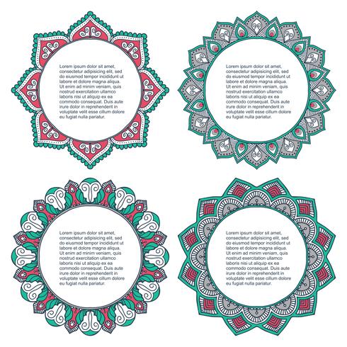 Mandala. Set di ornamenti rotondi vettore