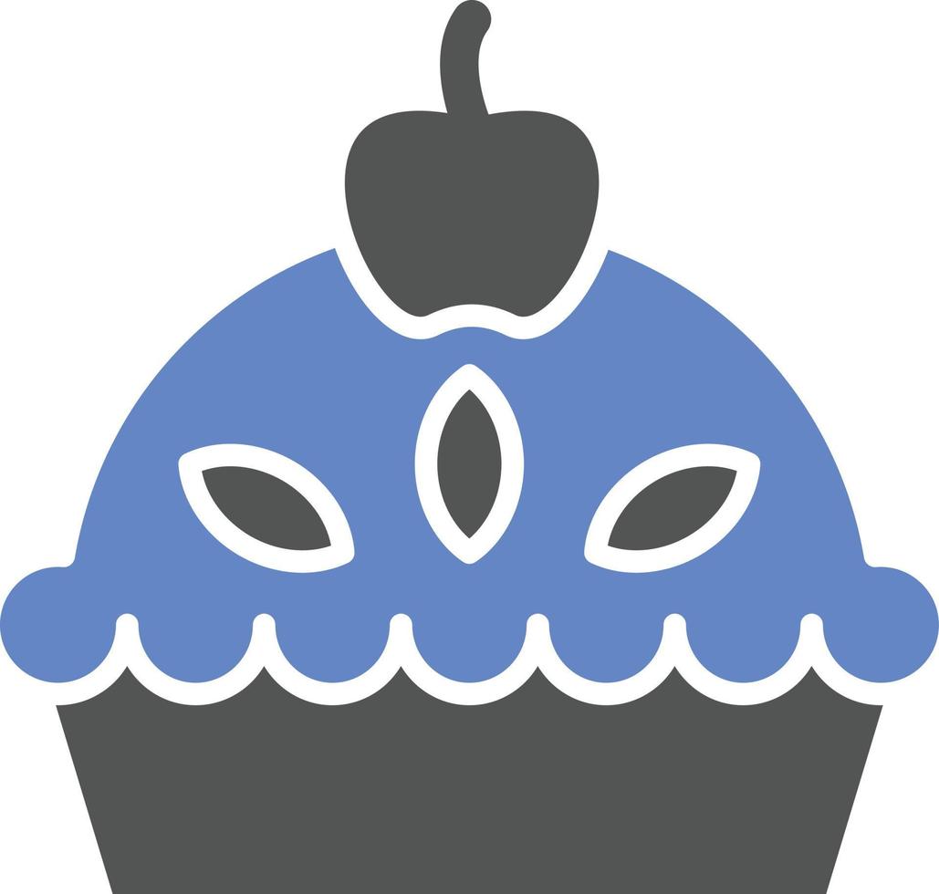 stile icona torta di mele vettore