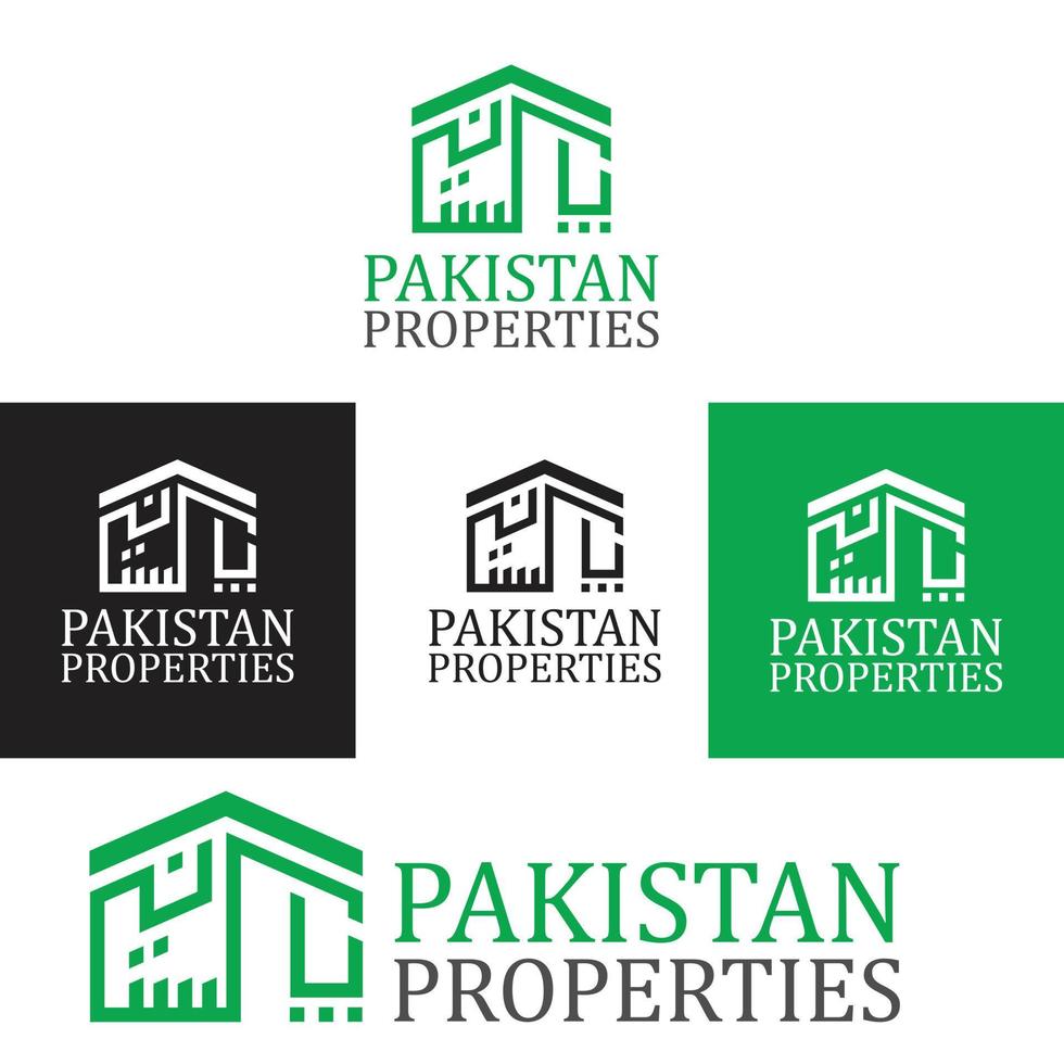 pakistan proprietà urdu logo vettore