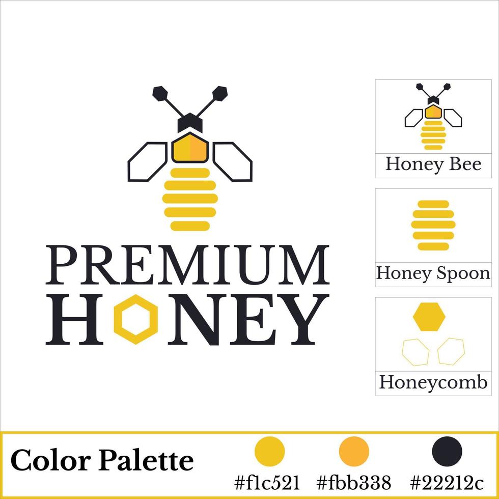 logo dell'ape del miele vettore