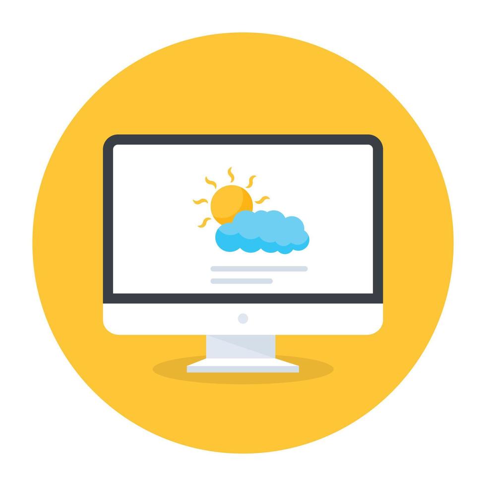 design piatto alla moda dell'icona dell'app meteo mobile vettore