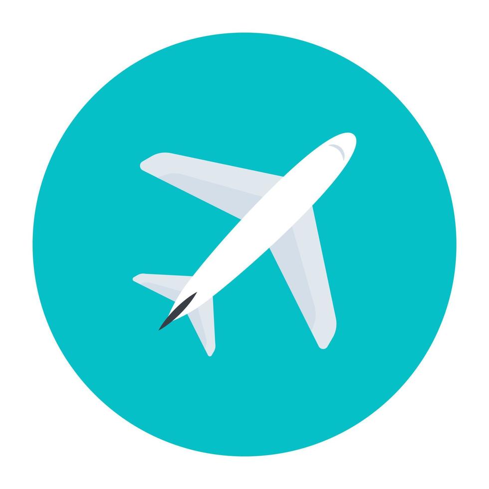 aereo in flat con raffigurante la modalità aereo di un'app vettore