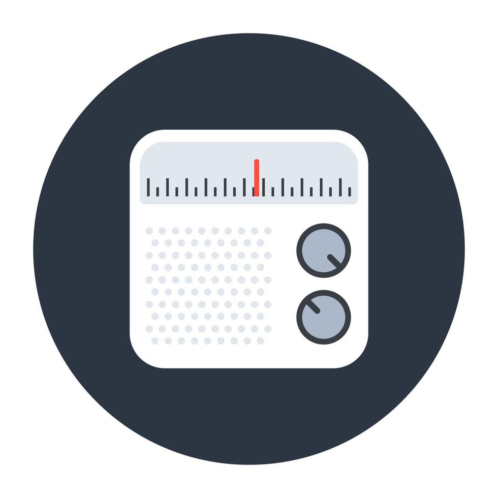 icona della radio del telefono in design piatto vettore