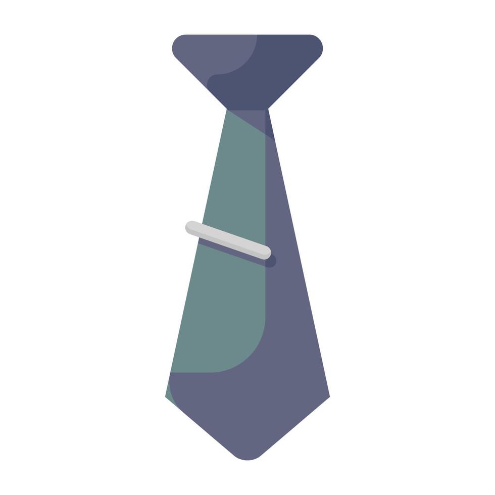 cravatta da uomo, icona piatta di cravatta vettore