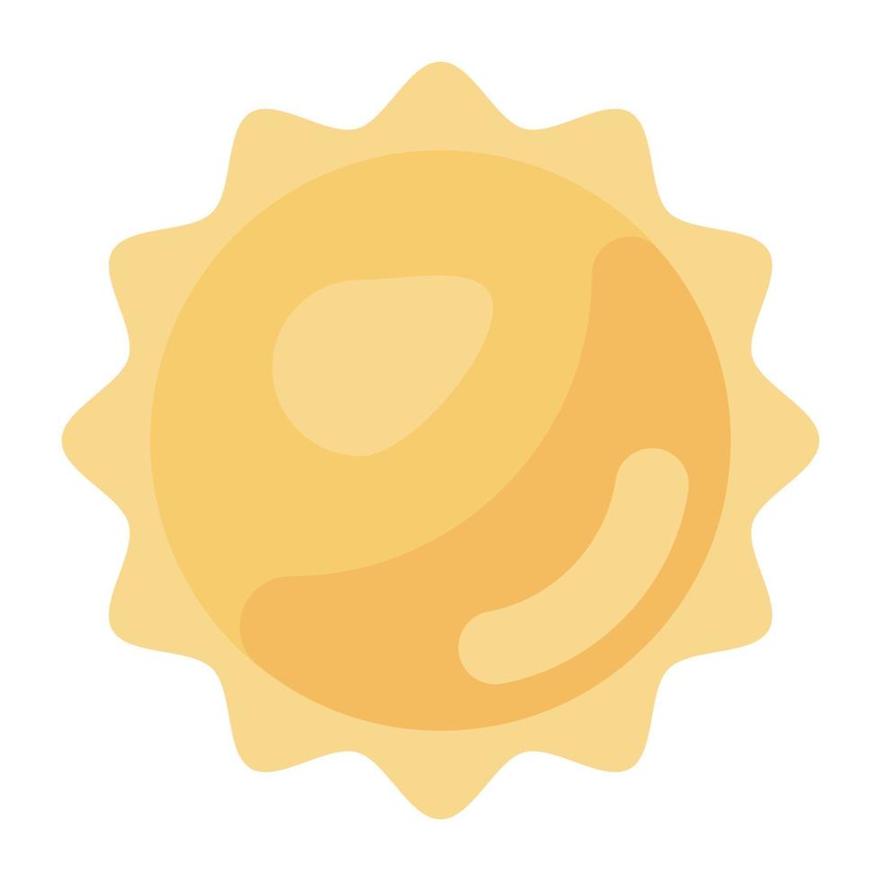 icona del sole in design piatto, fase mattutina vettore