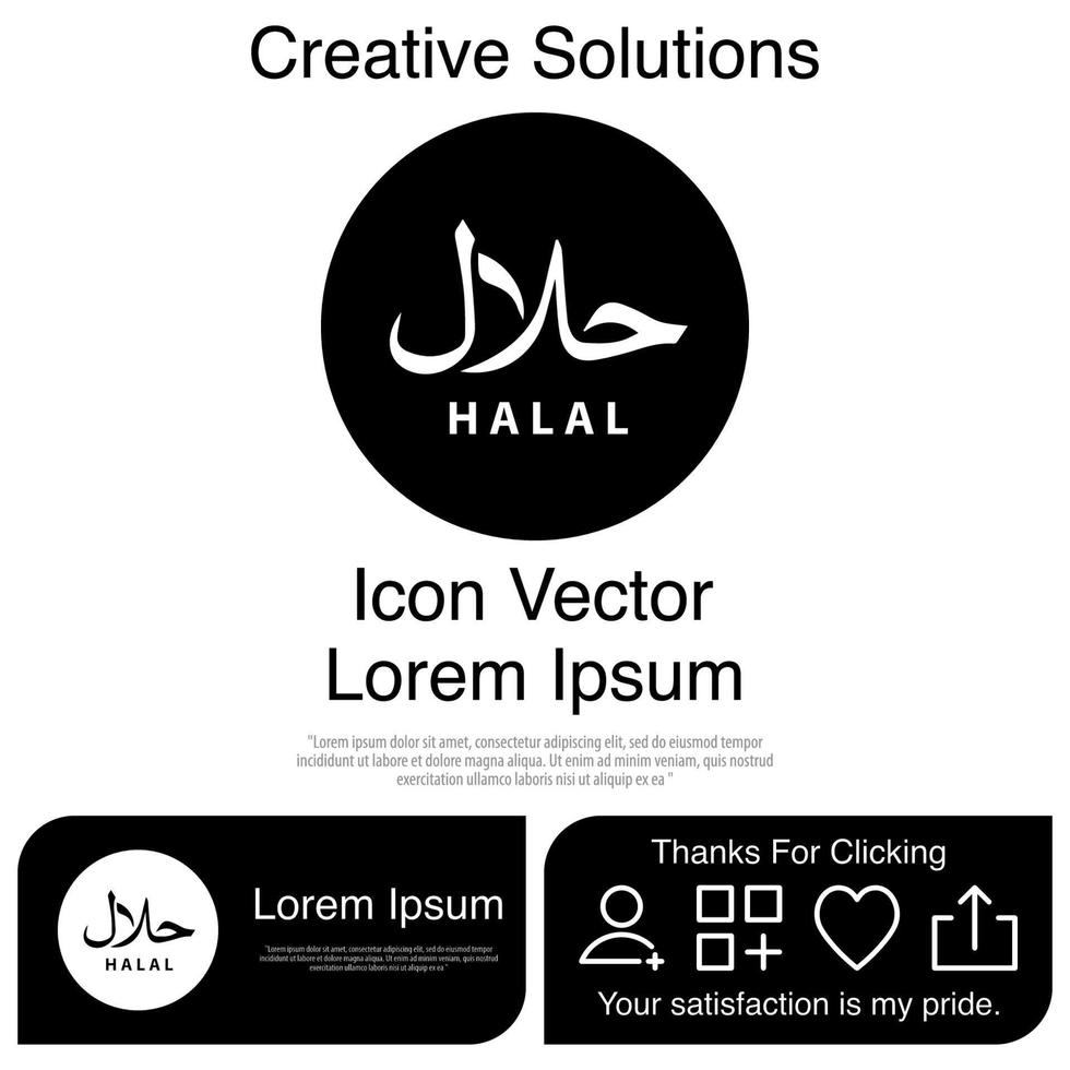 icona halal vettoriale eps 10