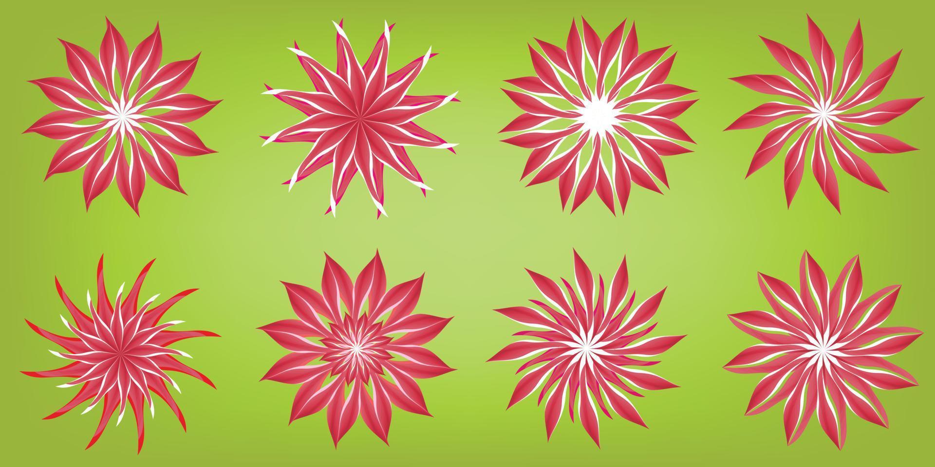 raccolta di bellezza margherita girasole crisantemo fiori flora gerbera fiore petalo piante fiocchi di neve icona oggetto elemento isolato astratto sfondo modello vettore e illustrazione