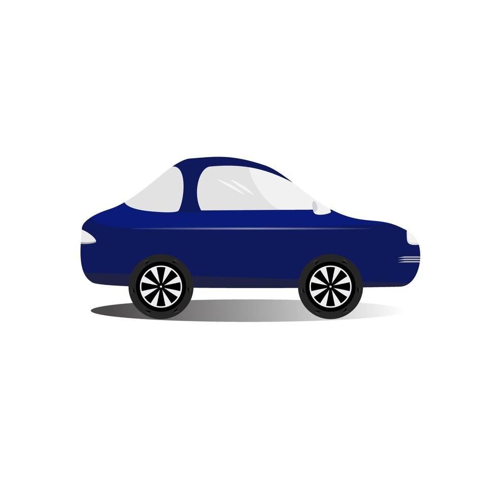 sport auto elettrica blu colore icona clipart fumetto elemento oggetto simbolo vettore