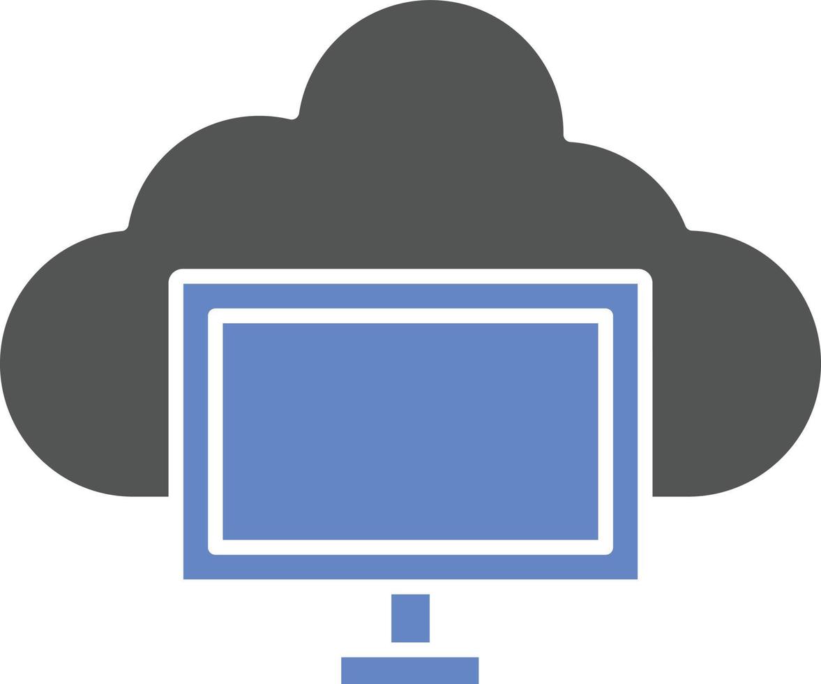 stile icona di cloud computing vettore