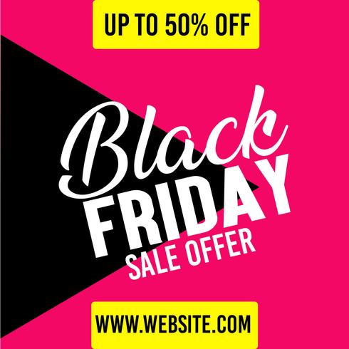 Poster dell&#39;offerta di vendita del Black Friday vettore