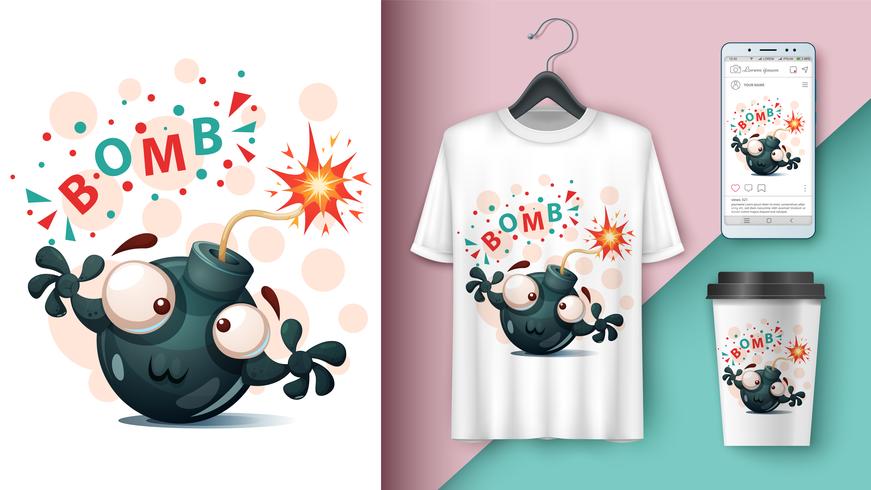 cutr bomb - mockup per la tua idea vettore