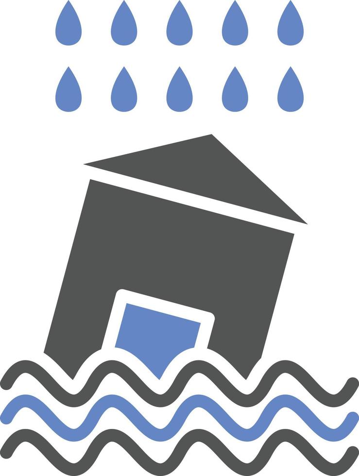 stile icona di inondazione vettore