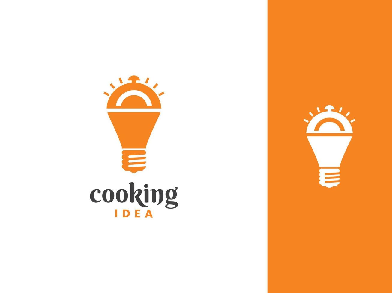 modello logo idea cucina creativa, logo idea cibo vettore