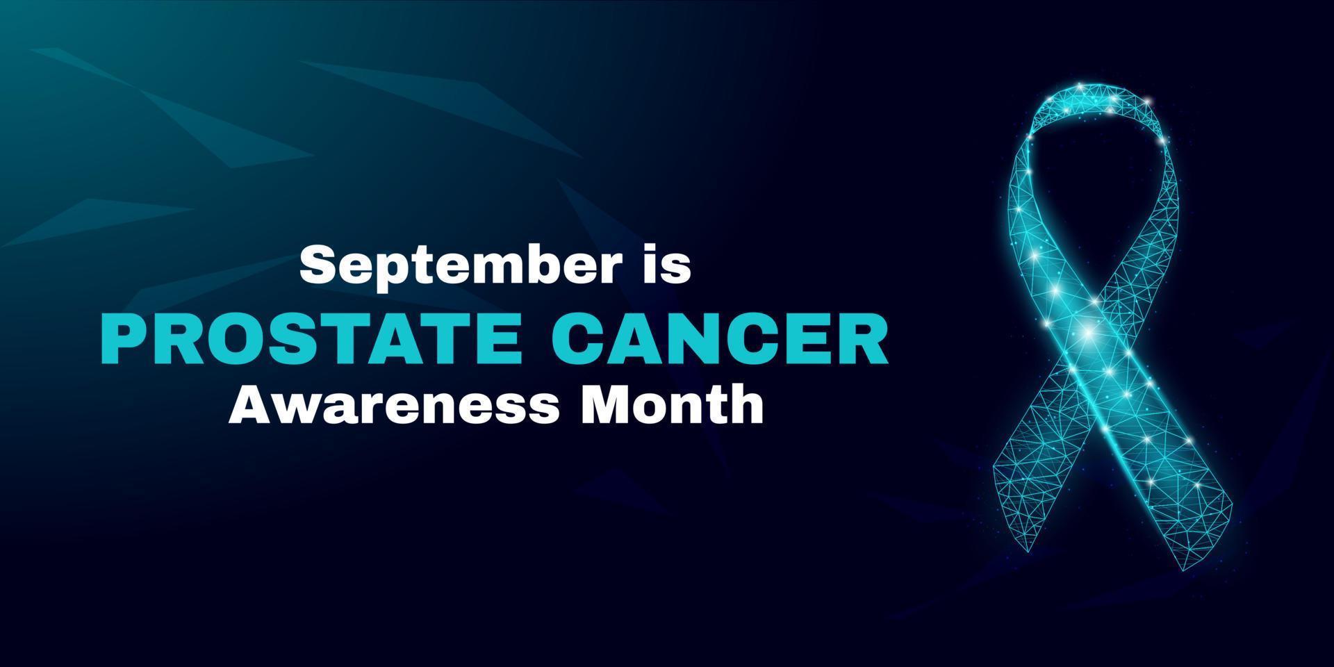 concetto di mese di consapevolezza del cancro alla prostata. modello di banner con nastro azzurro. illustrazione vettoriale. vettore
