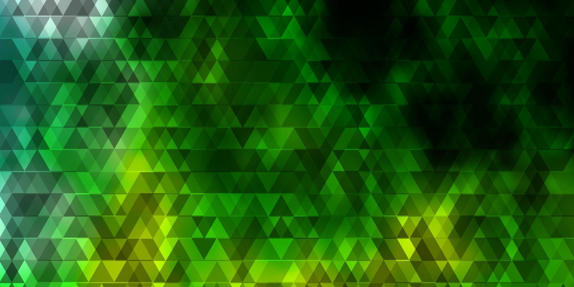 modello vettoriale verde chiaro, giallo con linee, triangoli.