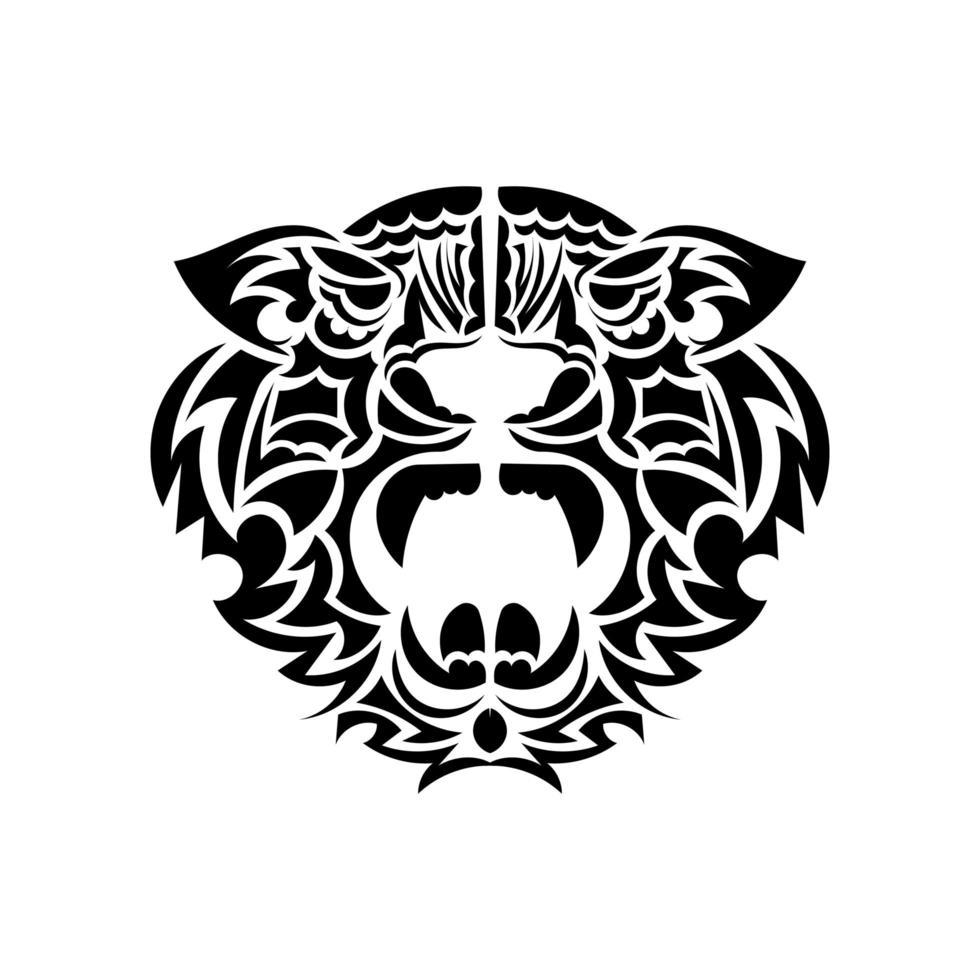 tatuaggio della tigre in stile boho. isolato. vettore