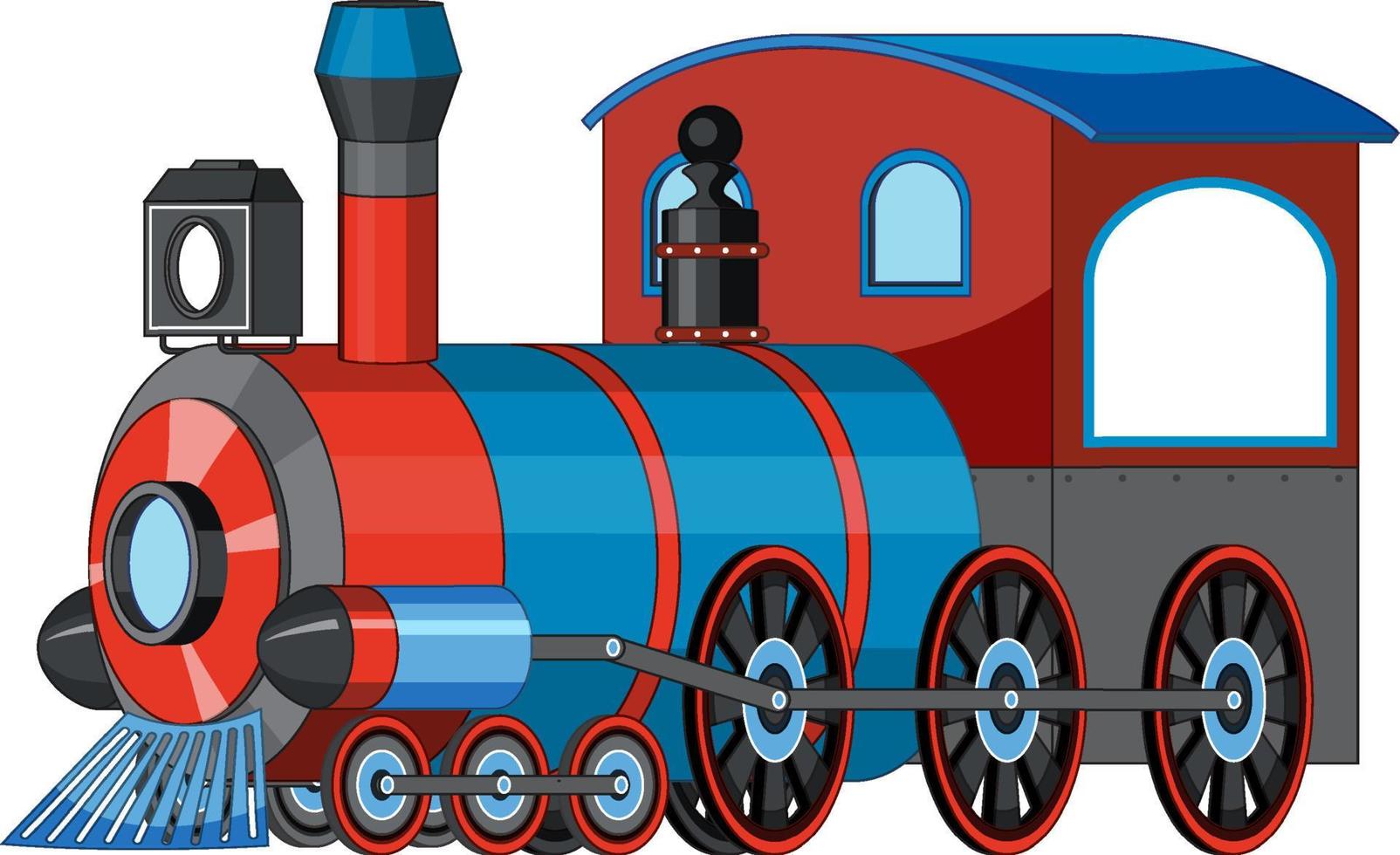 locomotiva a vapore treno stile vintage vettore