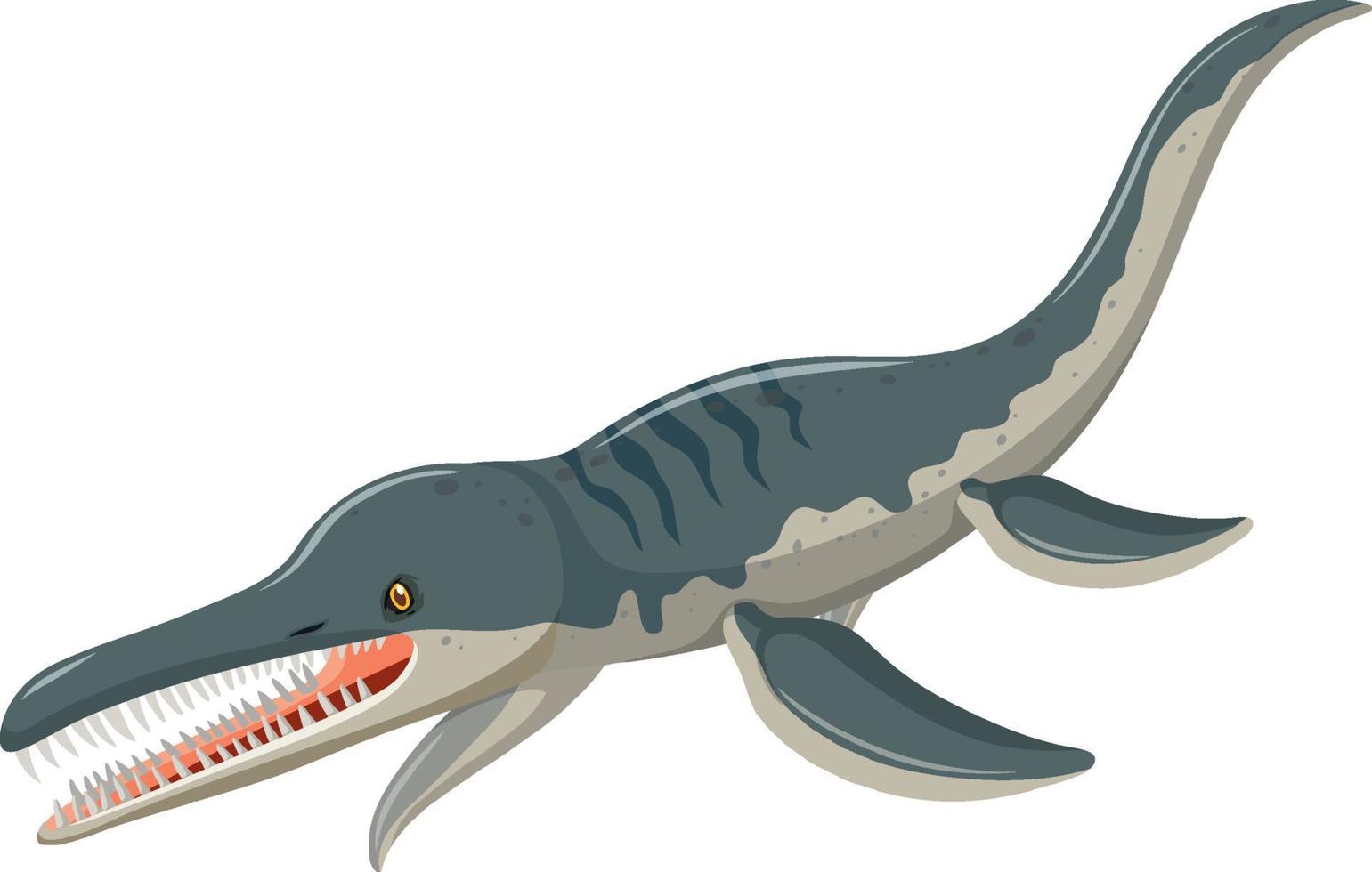 un dinosauro liopleurodon su sfondo bianco vettore