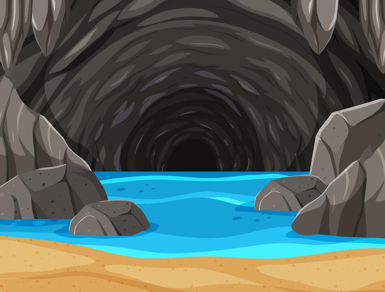 scena della grotta del buco sotterraneo vettore
