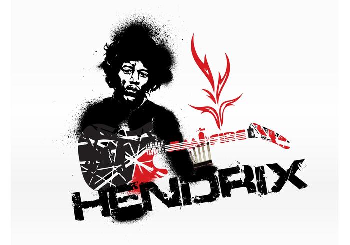 Grafica Jimi Hendrix vettore