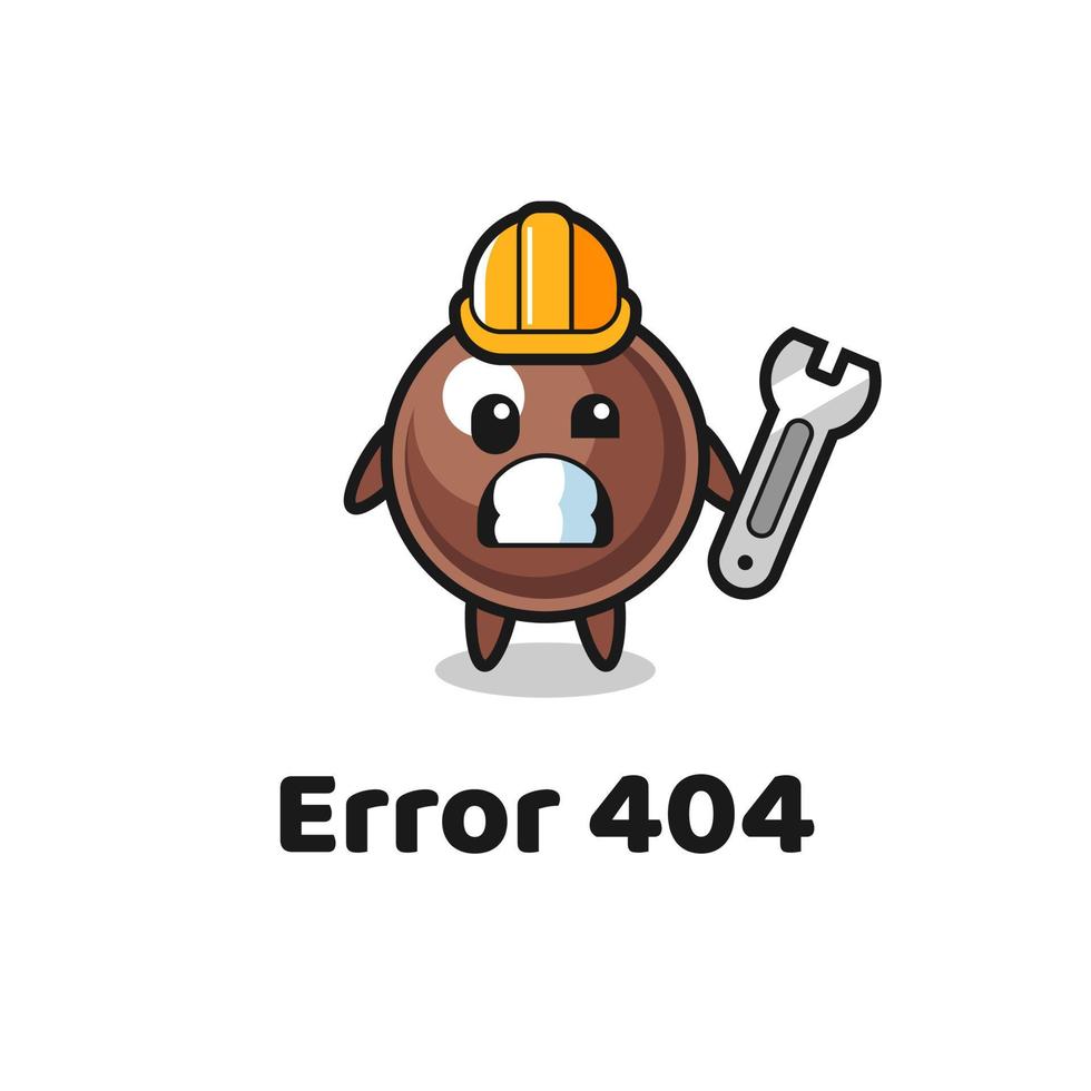 errore 404 con la simpatica mascotte della perla di tapioca vettore