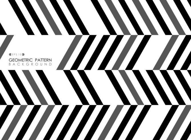 Modello di arte op grigio e bianco nero a strisce diagonali astratte vettore